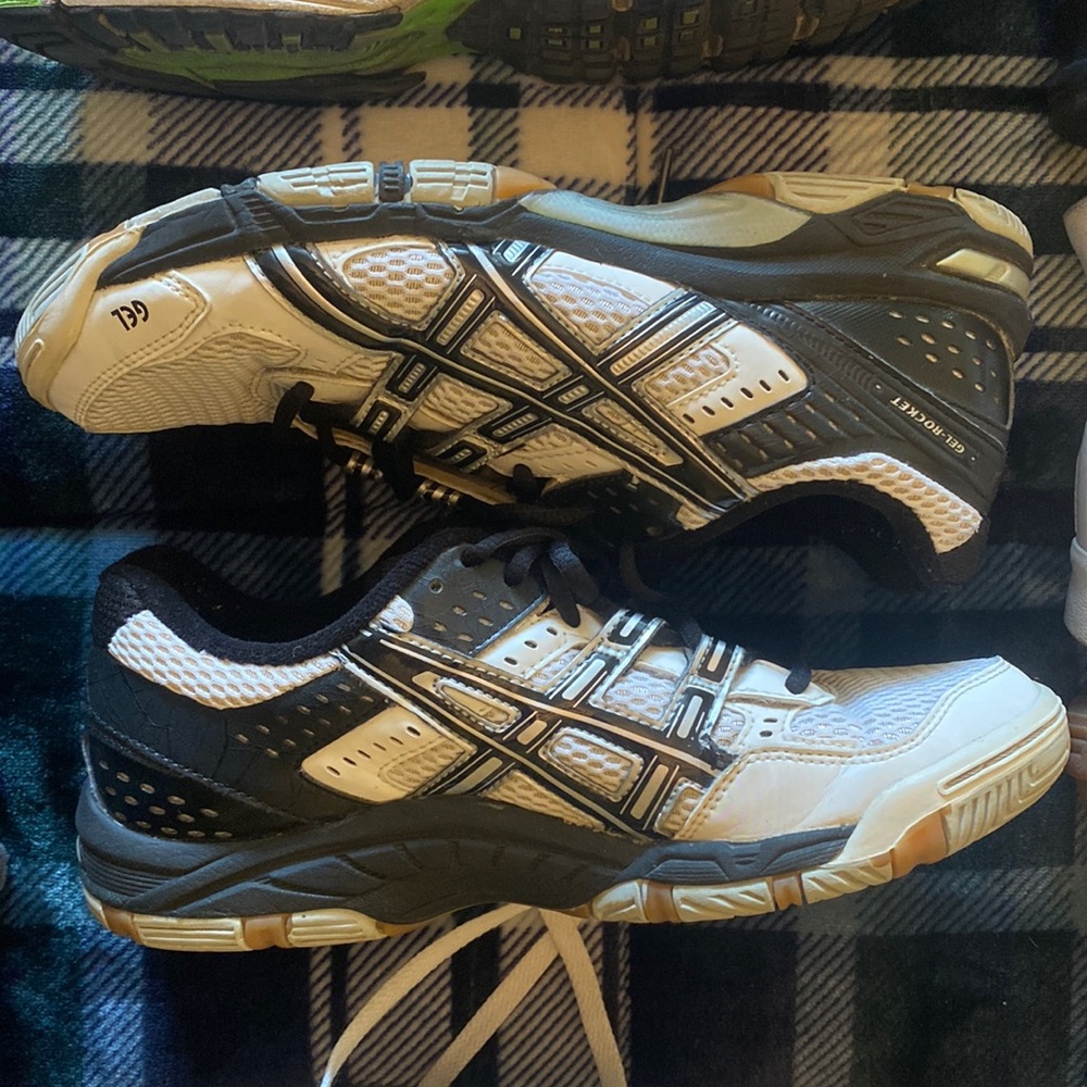 ASICS gel Gel Rocket B053Q White Running Shoes Sneakers